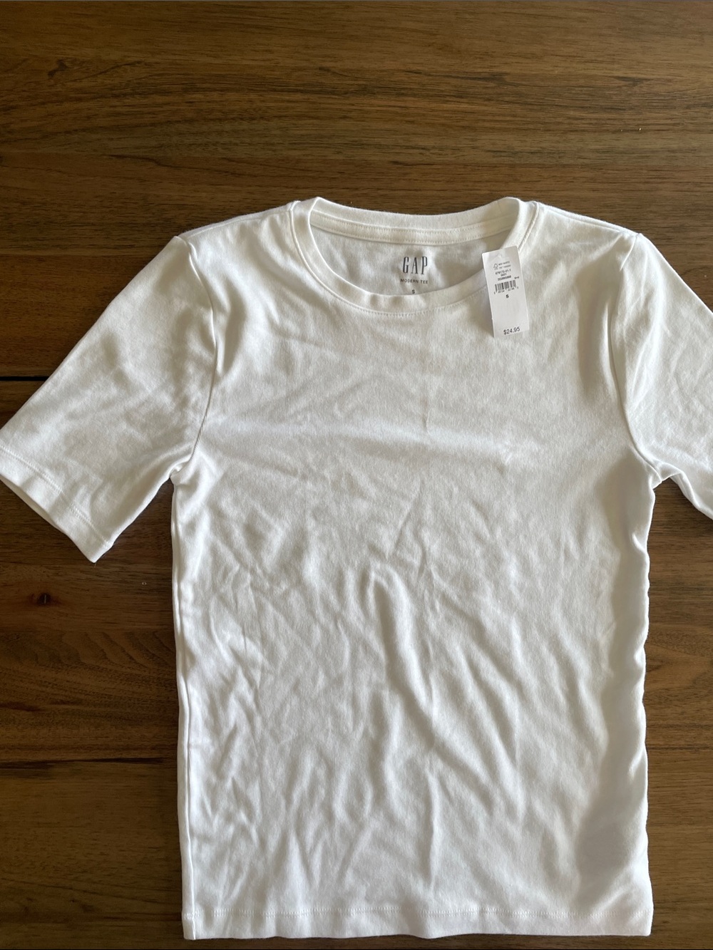 GAP White Short-Sleeve Crewneck Tee